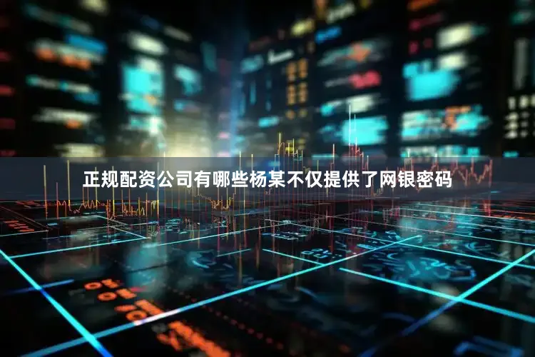 正规配资公司有哪些杨某不仅提供了网银密码