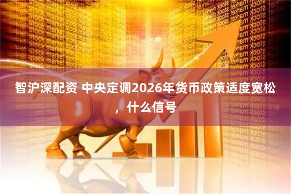 智沪深配资 中央定调2026年货币政策适度宽松，什么信号
