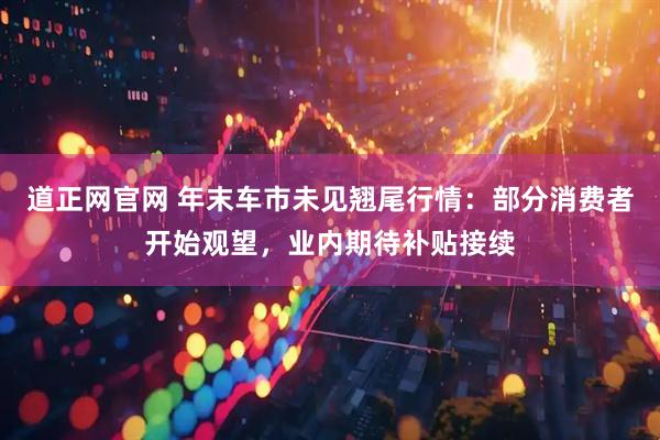 道正网官网 年末车市未见翘尾行情：部分消费者开始观望，业内期待补贴接续